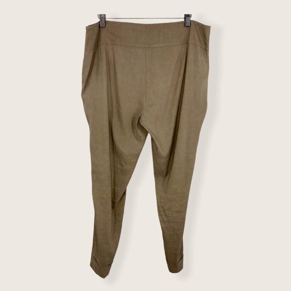 Eileen Fisher Linen Blend Pull On Tapered Pants Size 18 - Picture 4 of 13